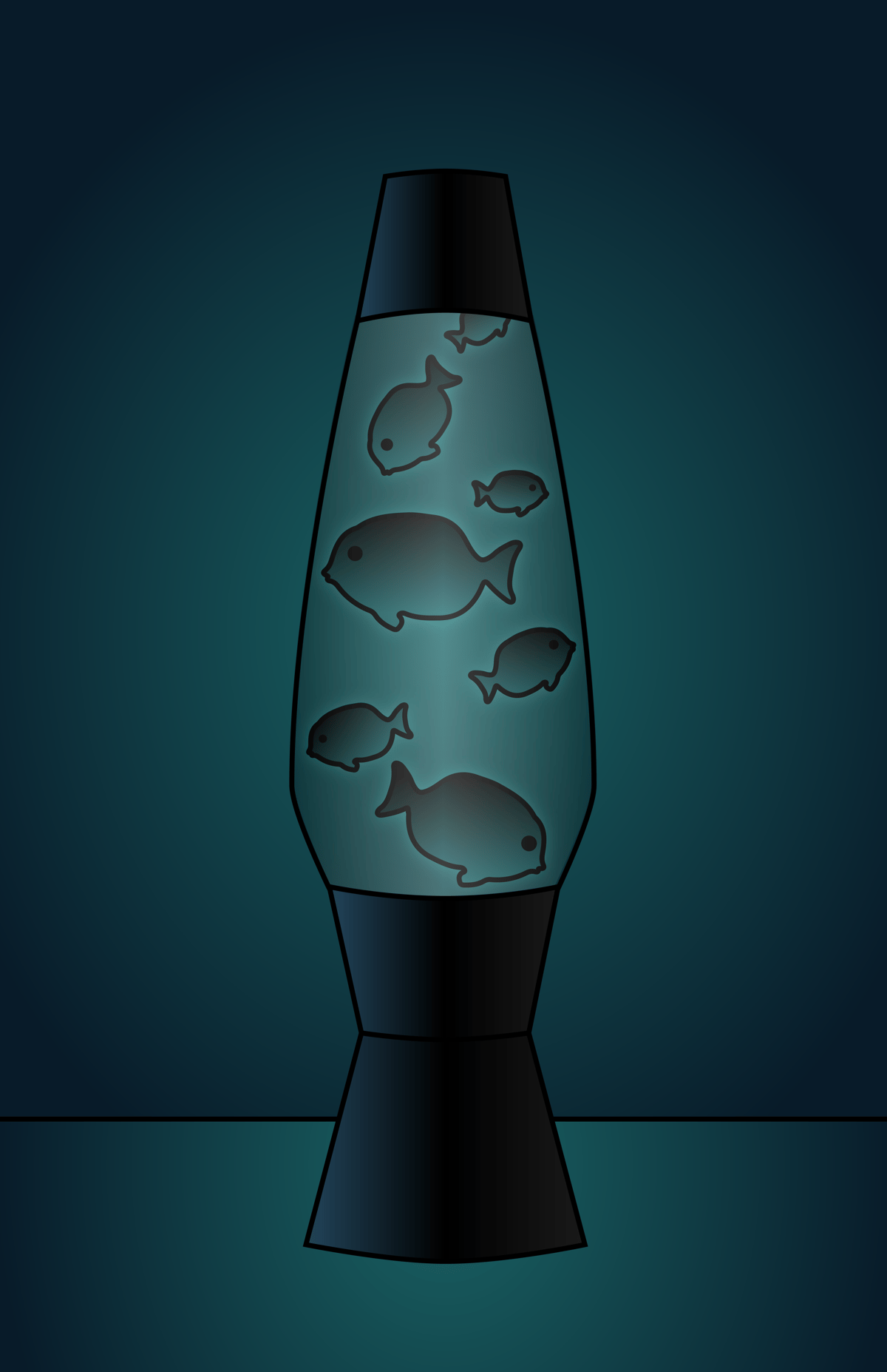 Image of Fish Lava Lamp Print