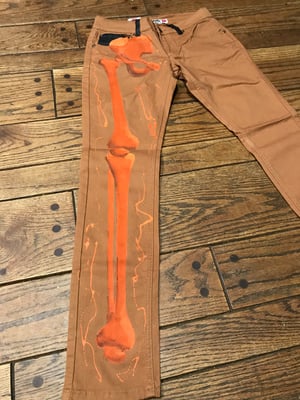 Image of Custom Hand Painted Skeleton Pants size 7/8