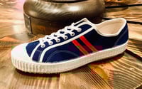 Image 1 of VEGANCRAFT Czechoslovakian lo top navy trainer shoes made in Slovakia 