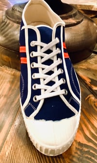 Image 2 of VEGANCRAFT Czechoslovakian lo top navy trainer shoes made in Slovakia 