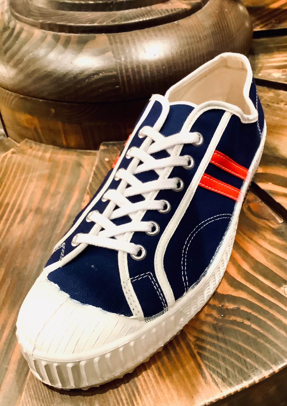 VEGANCRAFT Czechoslovakian lo top navy trainer shoes made in Slovakia ...