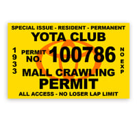 Mall Crawling Permit Decal 4"