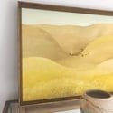 Tiny farm in the golden hills vintage painting 