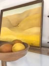 Tiny farm in the golden hills vintage painting