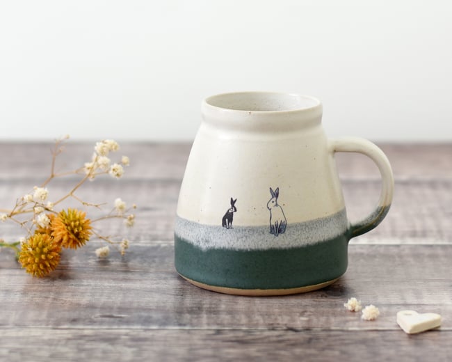 Large Mug - hares at dawn