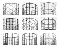 Gasometers in a Grid Print 2. From the series OFF- Grid