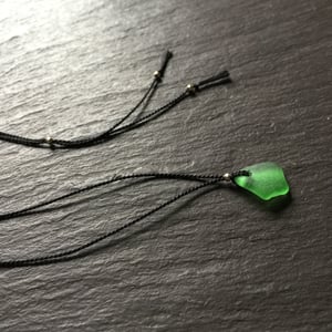 Image of Small emerald sea glass neckless