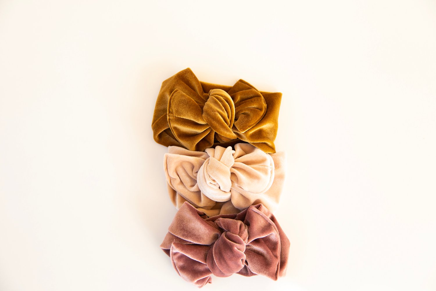 Image of dusty rose velvet headwrap