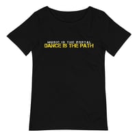 Image 2 of Men"s Dance is the Path Rawneck Tee - available in black or heather grey