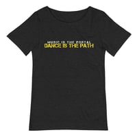 Image 3 of Men"s Dance is the Path Rawneck Tee - available in black or heather grey