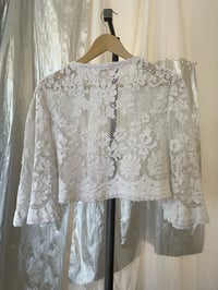 Image 3 of Vintage Cotton  Lace Bolero 