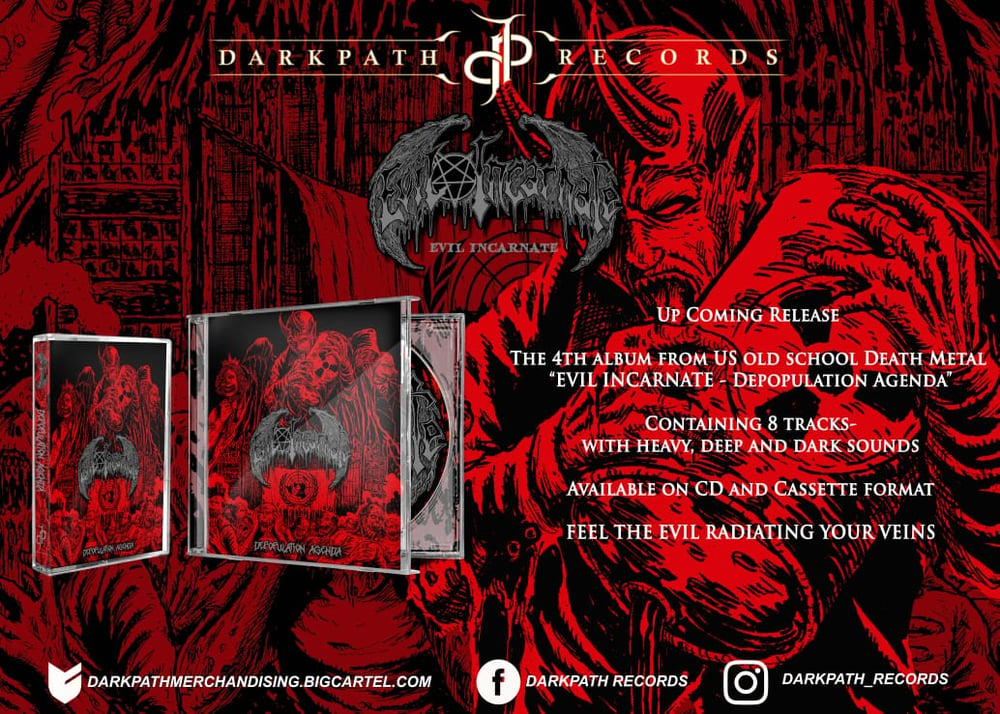 Image of EVIL INCARNATE - Depopulation Agenda CD & Tape