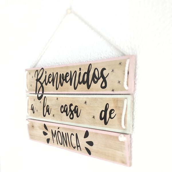 Image of Cartel "Bienvenidos" personalizado