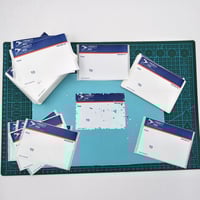 Image 3 of Free shipping 50pcs/100pcs Blue Top Priority Mail Eggshell Stickers For Sale Size 4.5"x3.25"