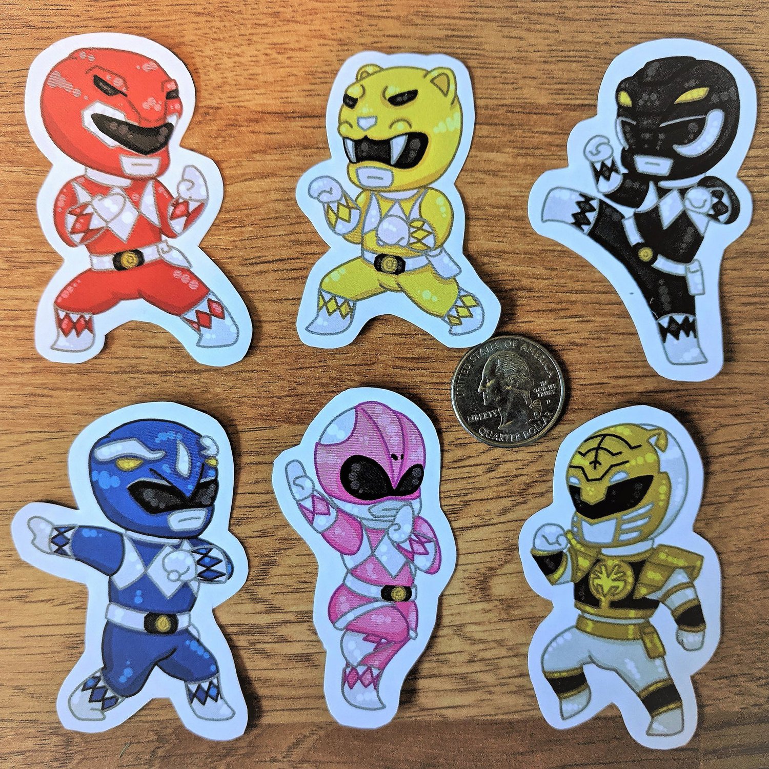 Image of Go! Go! Power Rangers! Chibi Sticker Pack