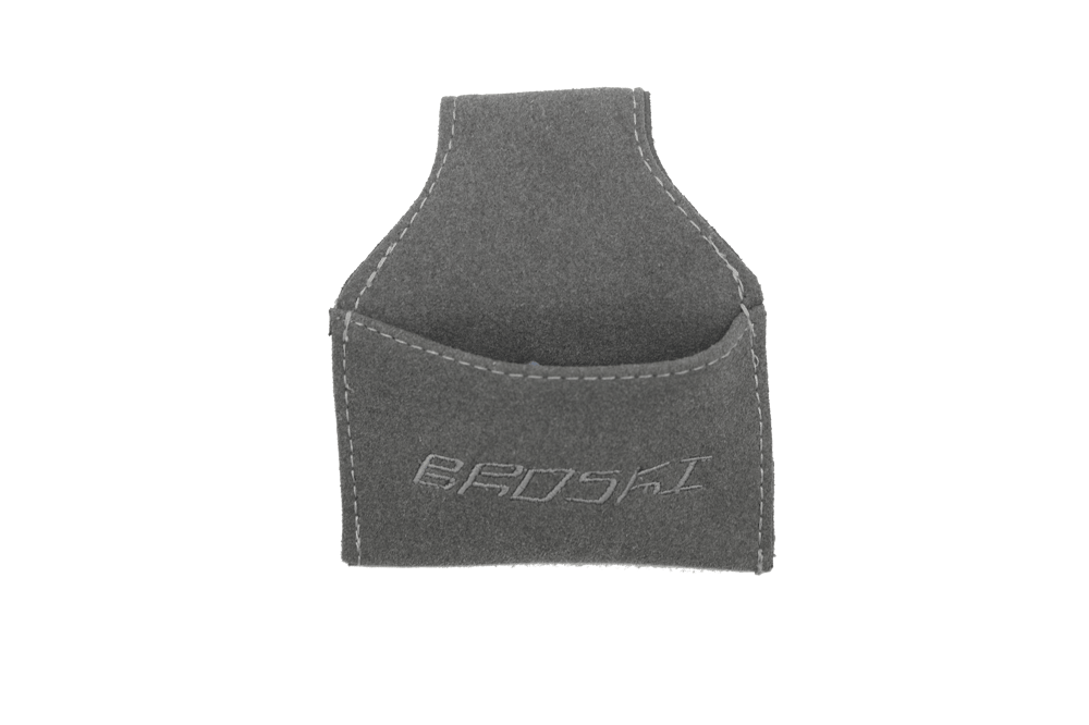 BROSKI CUE CHALK HOLDER GREY SUEDE Broski