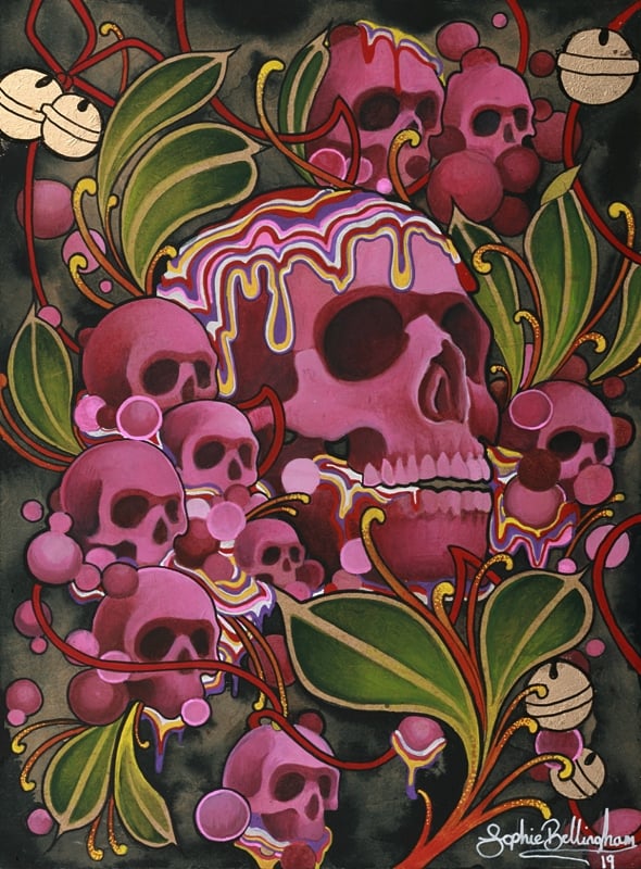 Fractal skully boi print