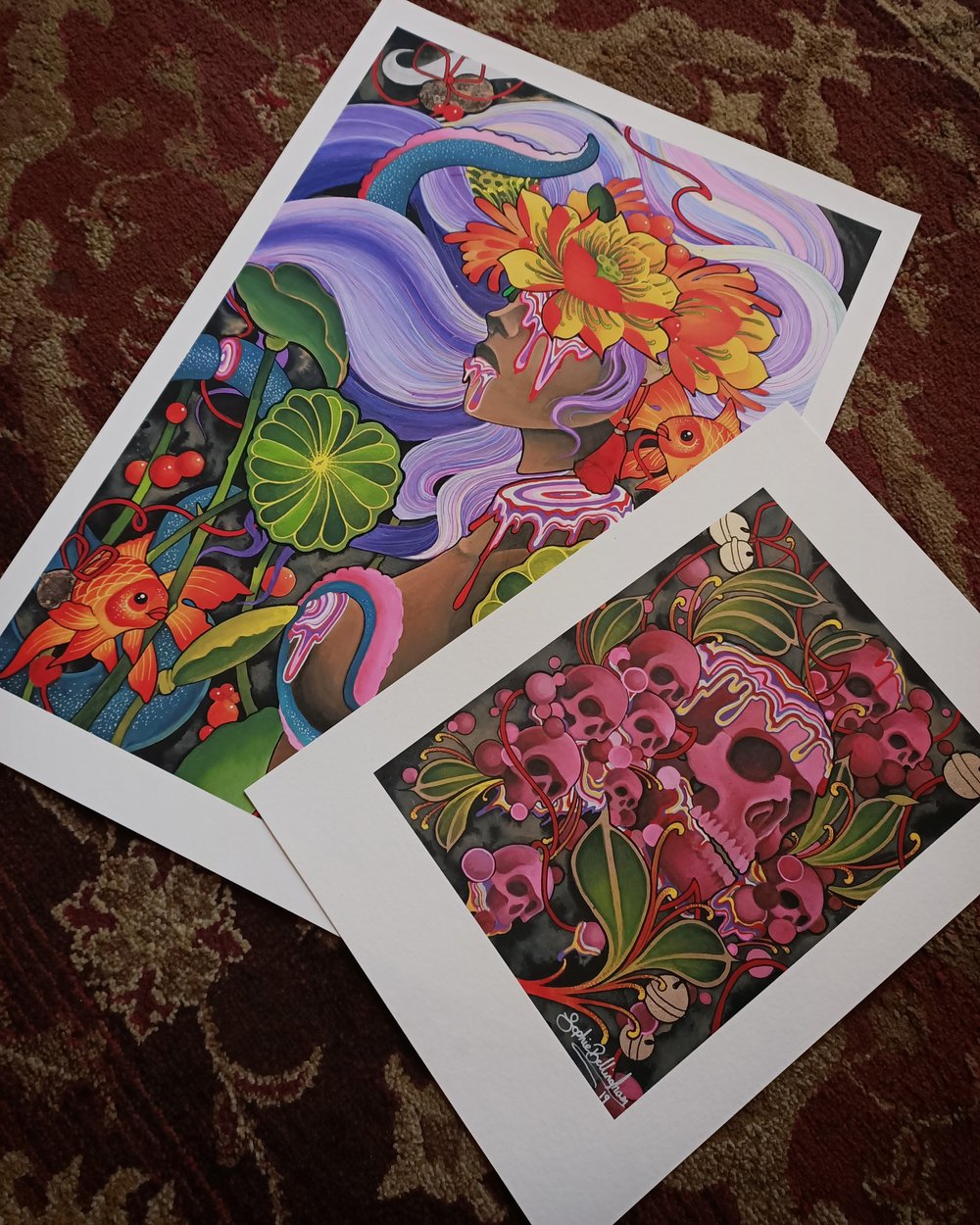Fractal skully boi print
