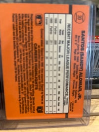 Image 2 of sandy alomar jr rookie card