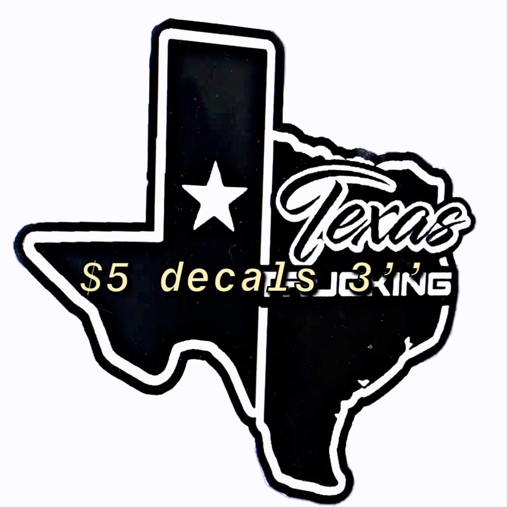 Image of Texas trucking mini decal