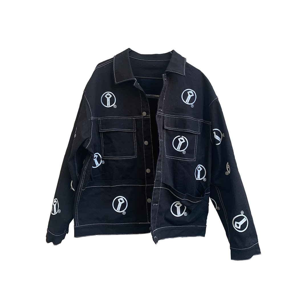 Image of Logo All Over Print Top Stitch Jacket