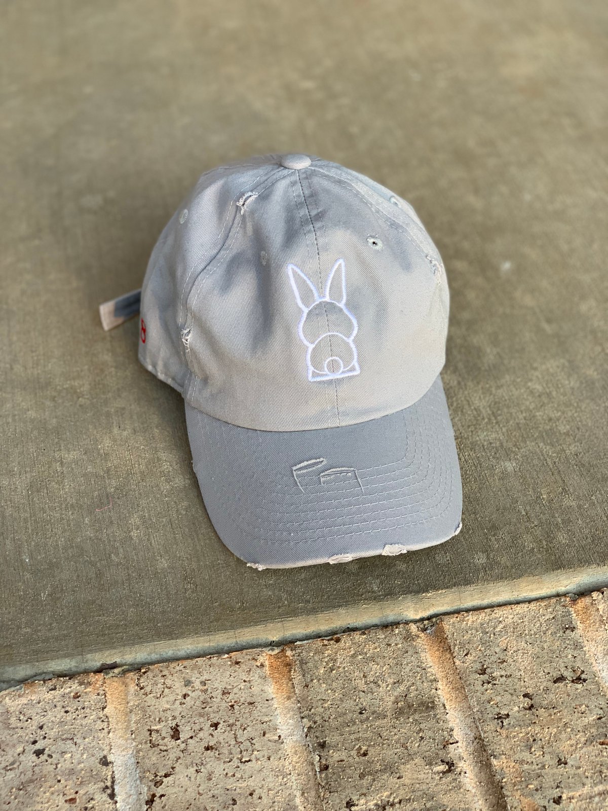 red and white dad hat