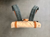 Image 3 of Natural waxed canvas leather Backpack medium size / Commuter backpack / Hipster Backpack with roll t