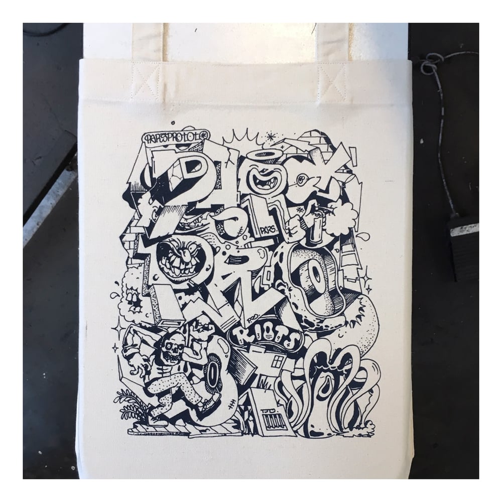 Image of .parsprototo | tote bag by flying fortress & riot 1394 *