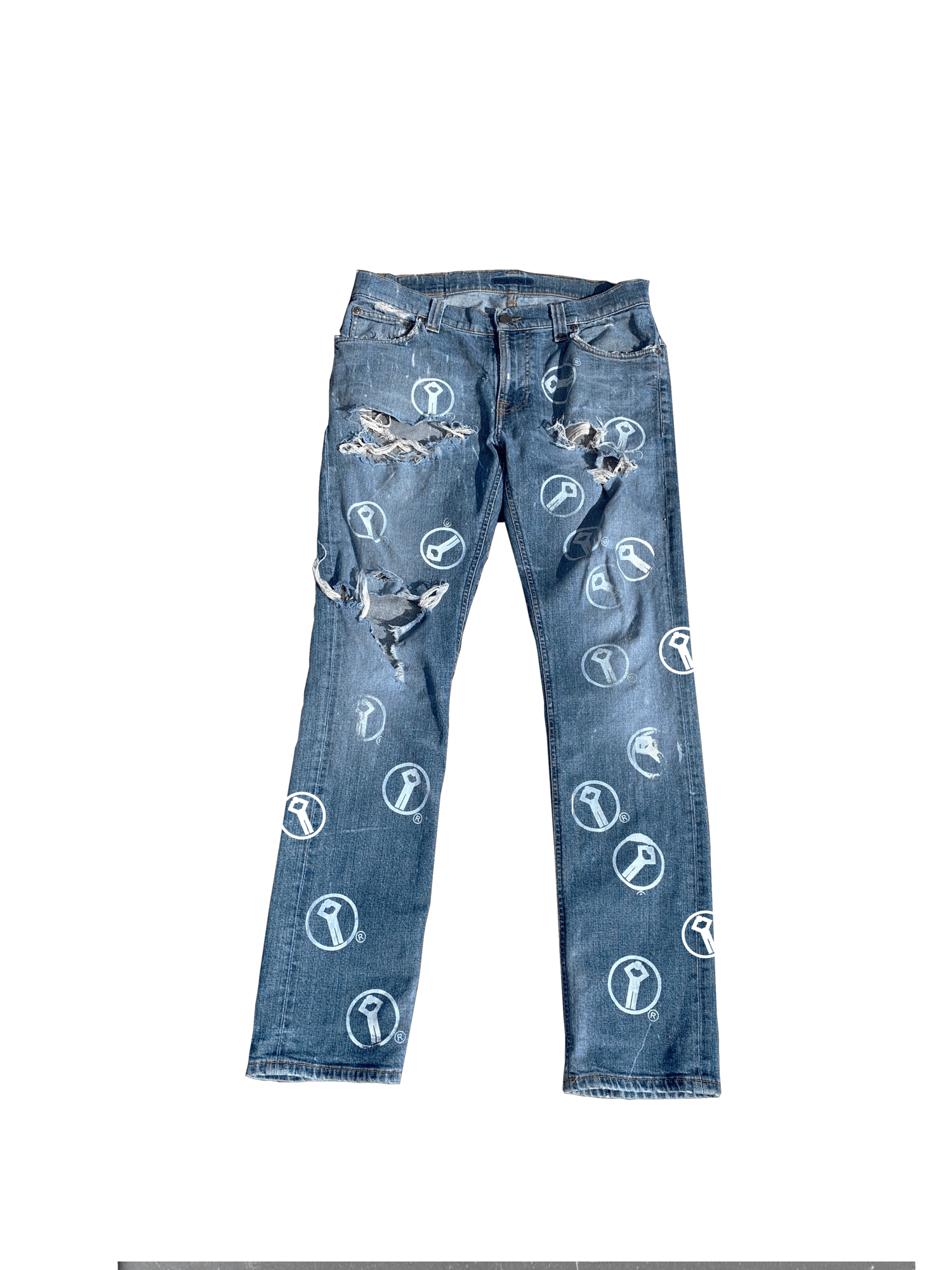 Image of Logo Print Denim