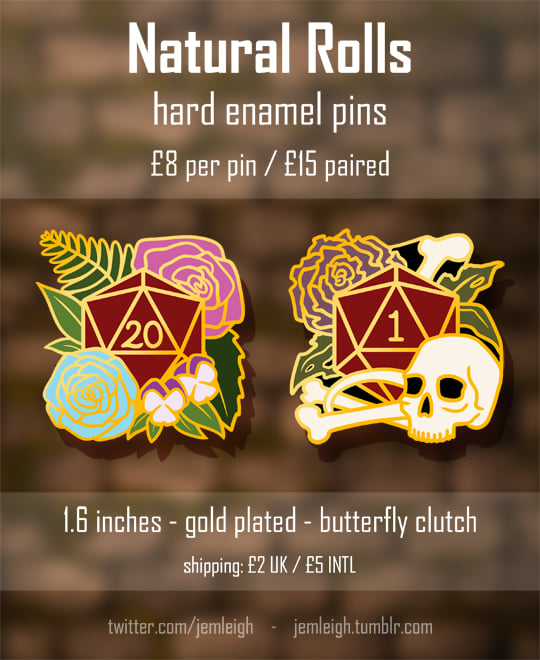 Image of Natural Rolls - Dungeons and Dragons Hard Enamel Pins