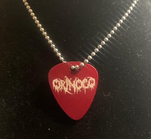 Image of Engraved Guitar Pick Neckless (RED)