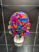 crochet bucket hat with wavy brim G