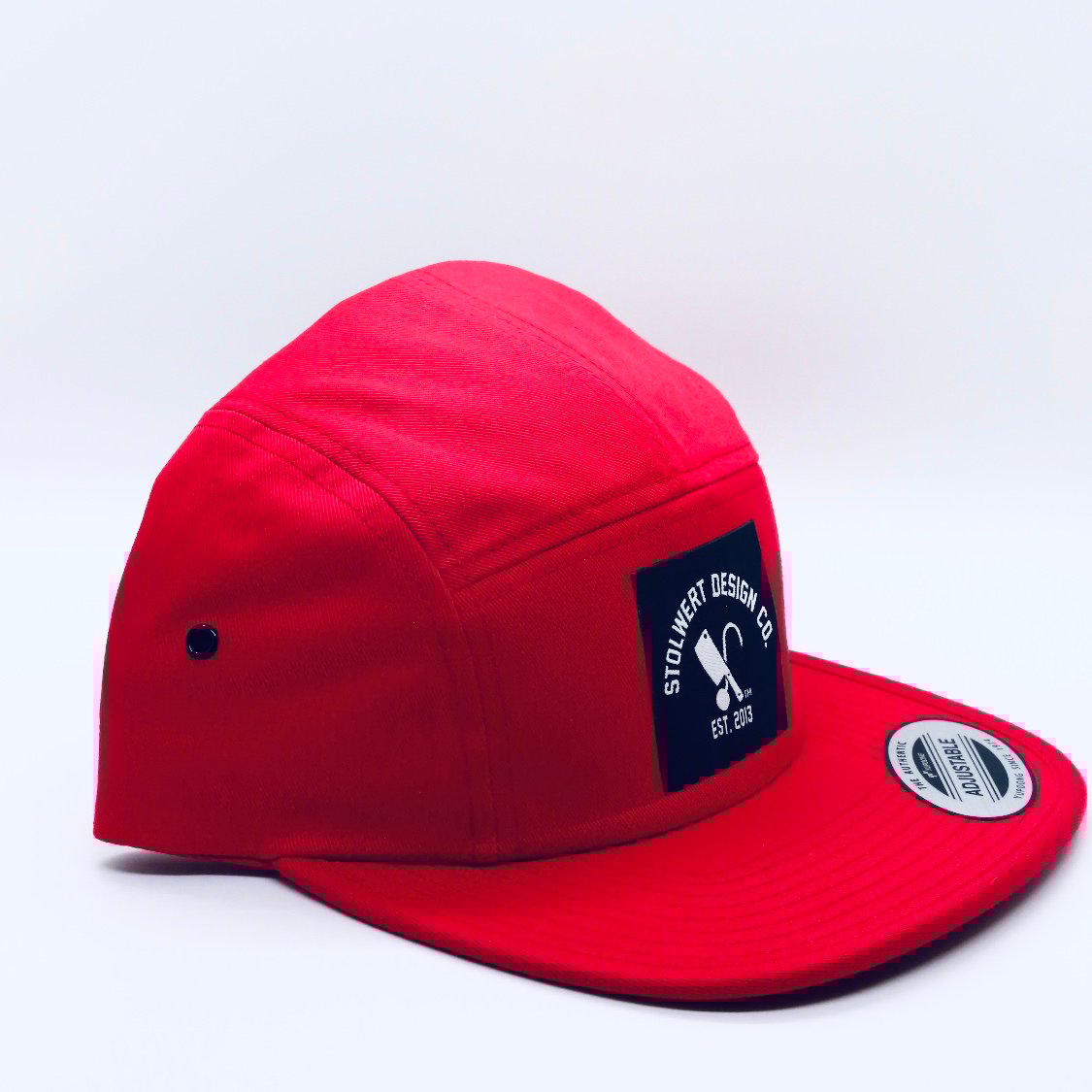 Image of "LOGO PATCH" 5-Panel Cap Red