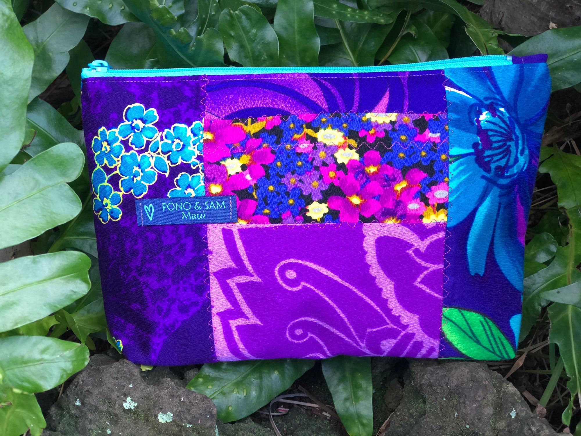 Vintage Hawaiian fabric clutch 20 Pono & Sam