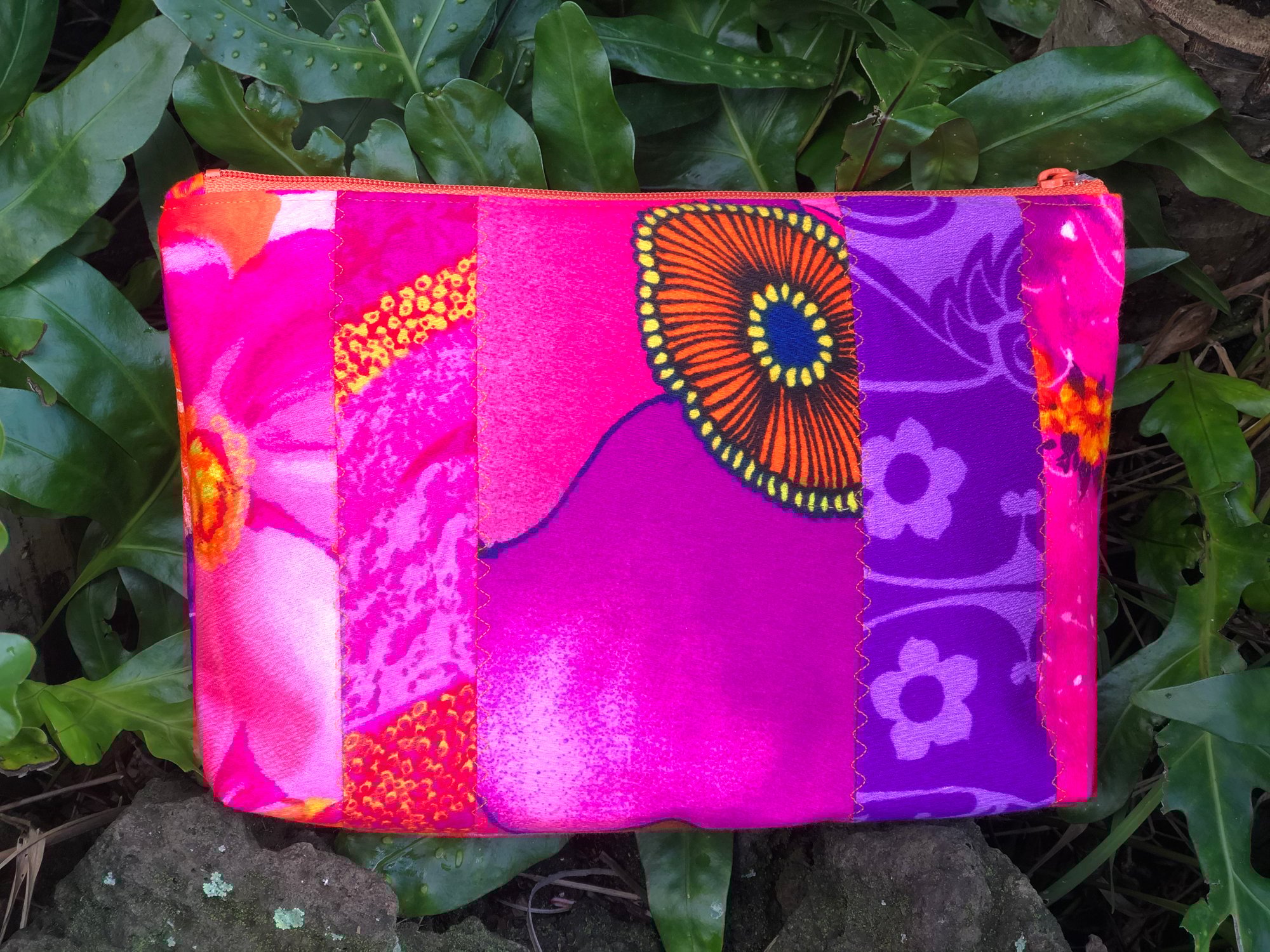 Vintage Hawaiian fabric clutch 29 Pono & Sam