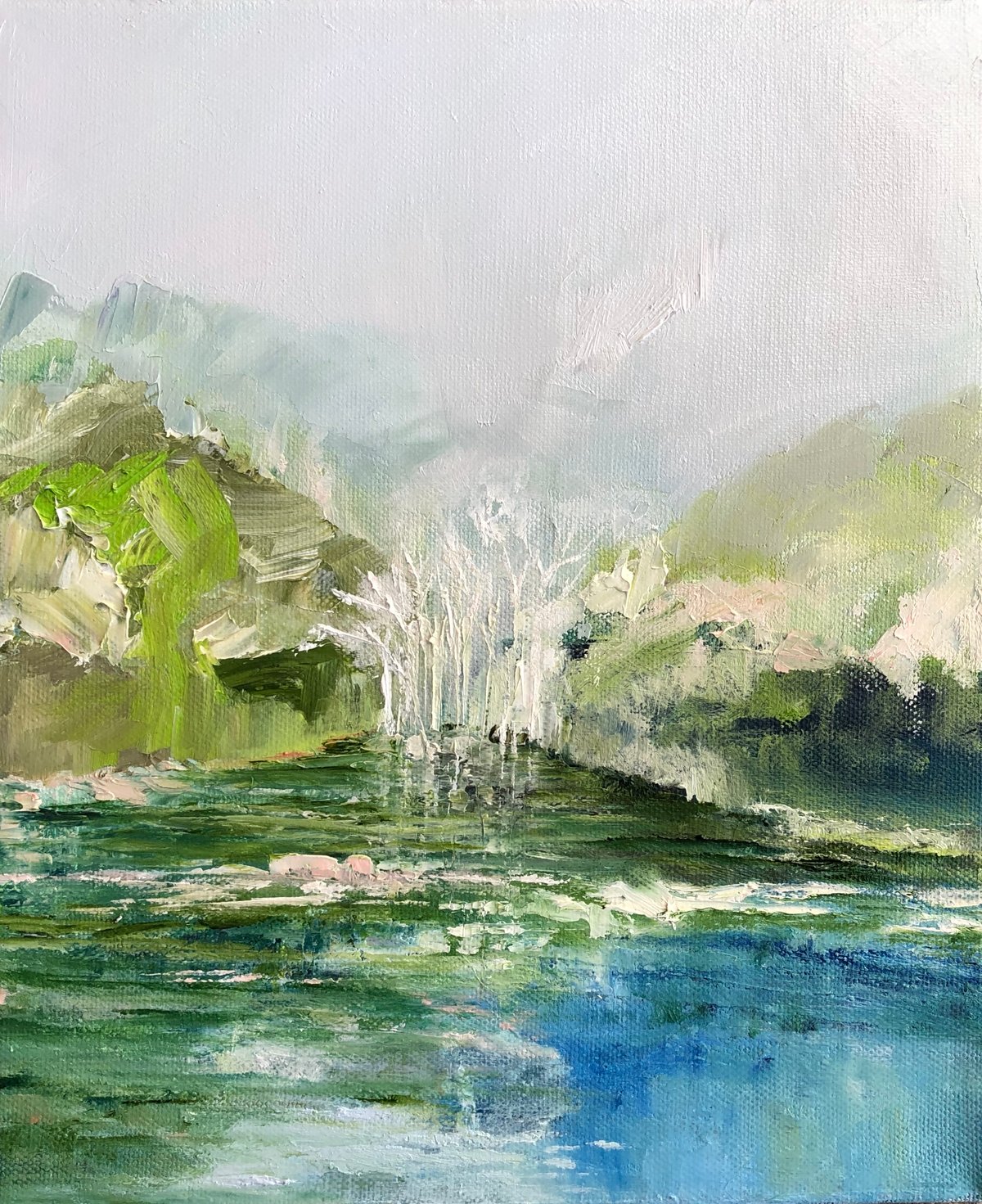 Image of ‘Across the Riverbank’  2020 Oil on canvas 