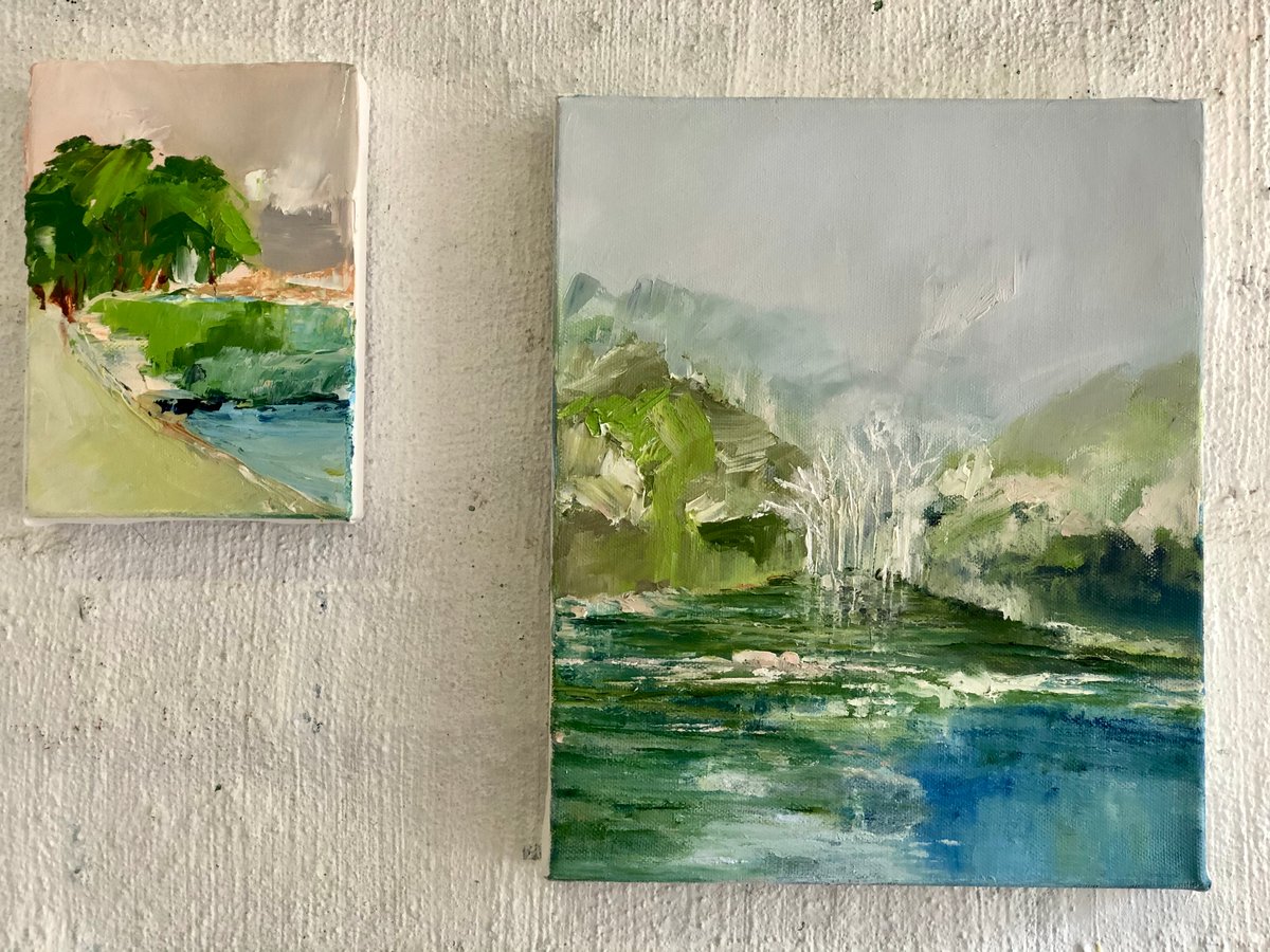 Image of ‘Across the Riverbank’  2020 Oil on canvas 