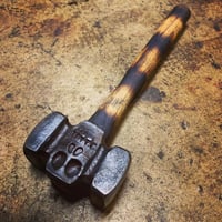 Image 2 of Handforged Rounding Hammer with skull motif ( Made to order)