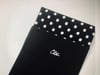 Pre-Folded Black and White Cotton Polka Dots Pocket square