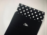 Pre-Folded Black and White Cotton Polka Dots Pocket square
