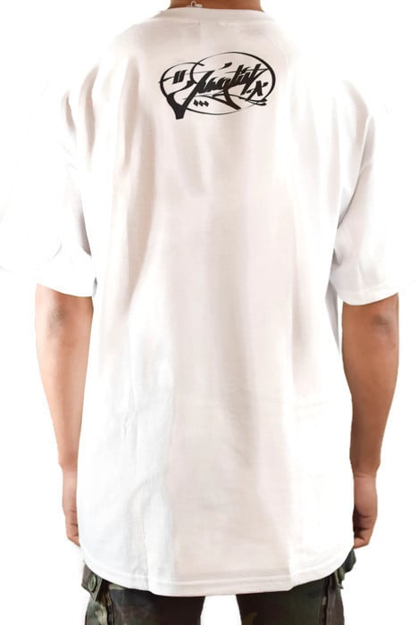 Image of DRUM & BASS T SHIRT "DNB"- WHITE/BLACK