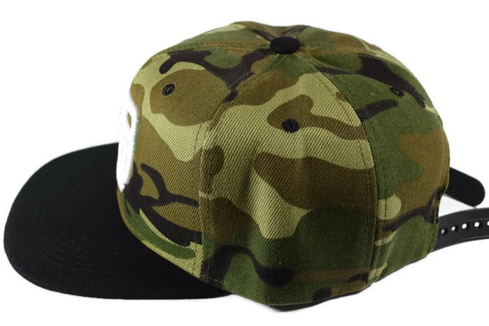 Image of DRUM & BASS SNAPBACK HAT "DNB"- CAMO/BLACK