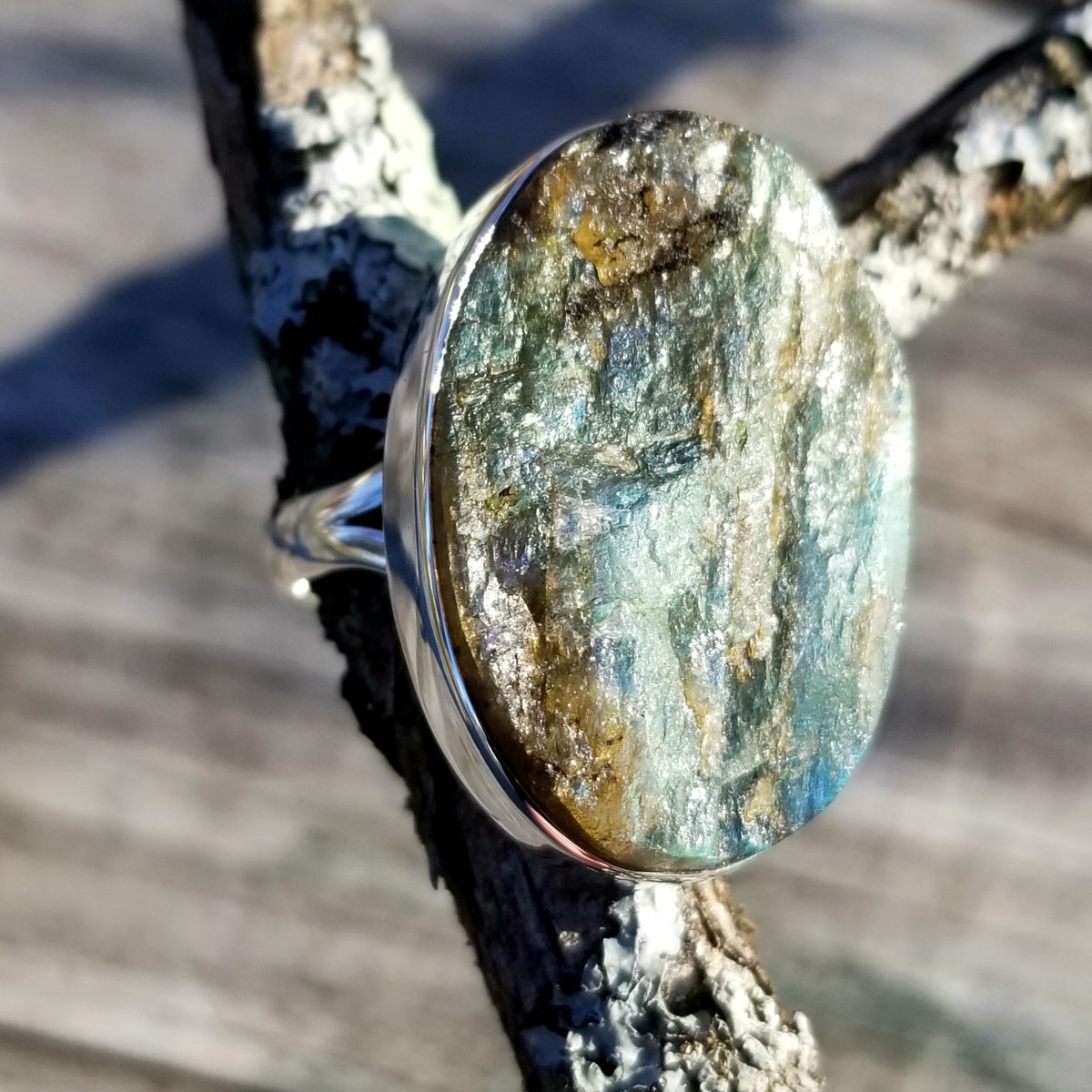 Image of Drusilla Ring - Labradorite in Sterling Silver 