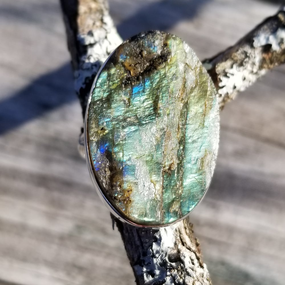 Image of Drusilla - Labradorite Ring in Sterling Silver 