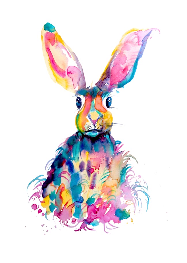 Pink Hare | Joanna Rose Tidey Art