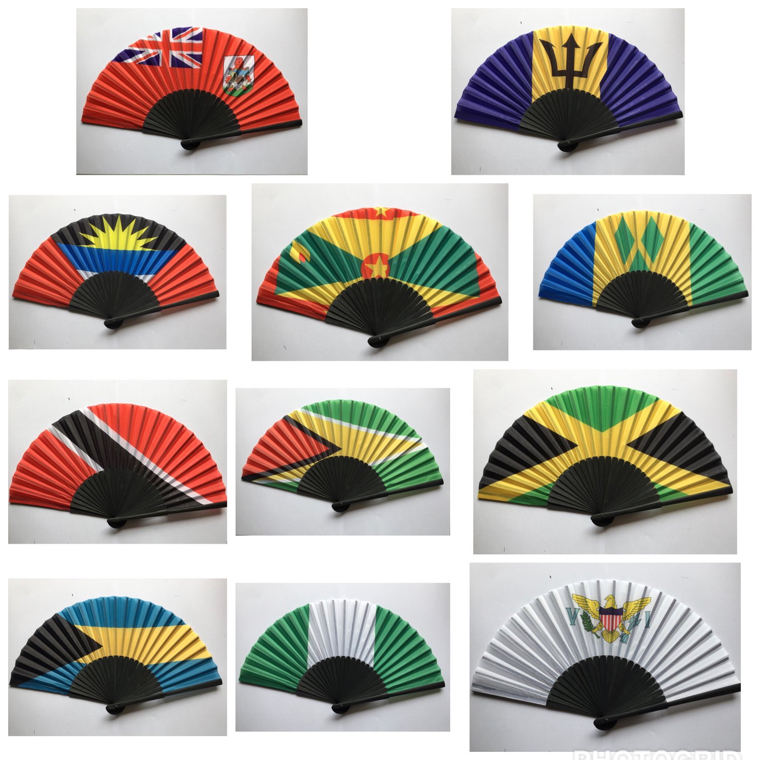 Image of Rep your island Bamboo Hand Fan (Tell us your country)