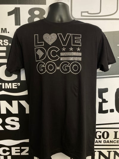 Image of LOVE DC GOGO BLACK Studded Tshirt