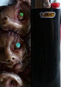 Image 19 of Face Off collectible Bic lighter sleeve, glow in the dark,  original sculpt, functional art OOAK