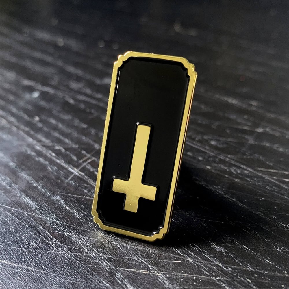 Image of /No Faith/ Inverted Cross Pin