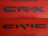 Image 1 of Black Raised Emblems for 88-91 Honda CRX / Civic Hatch, Sedan